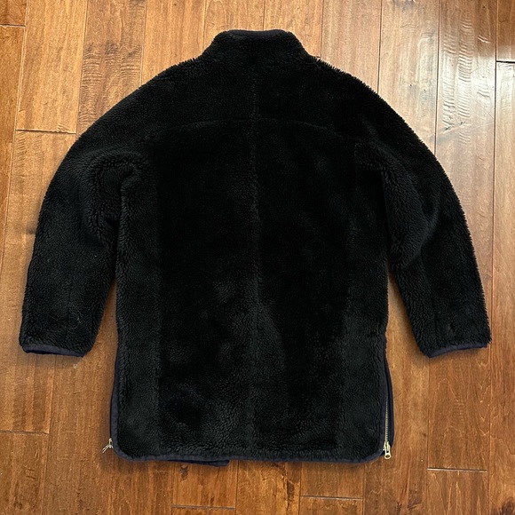 J. Crew Black Teddy Sherpa Coat Sz Small - Picture 13 of 13